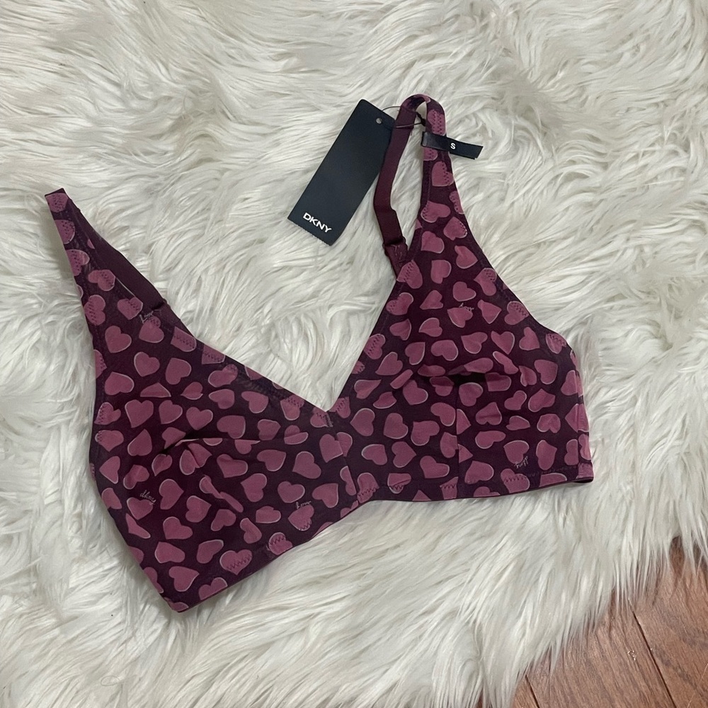 DKNY Heart Mesh High Apex Bralette - Picture 2 of 9